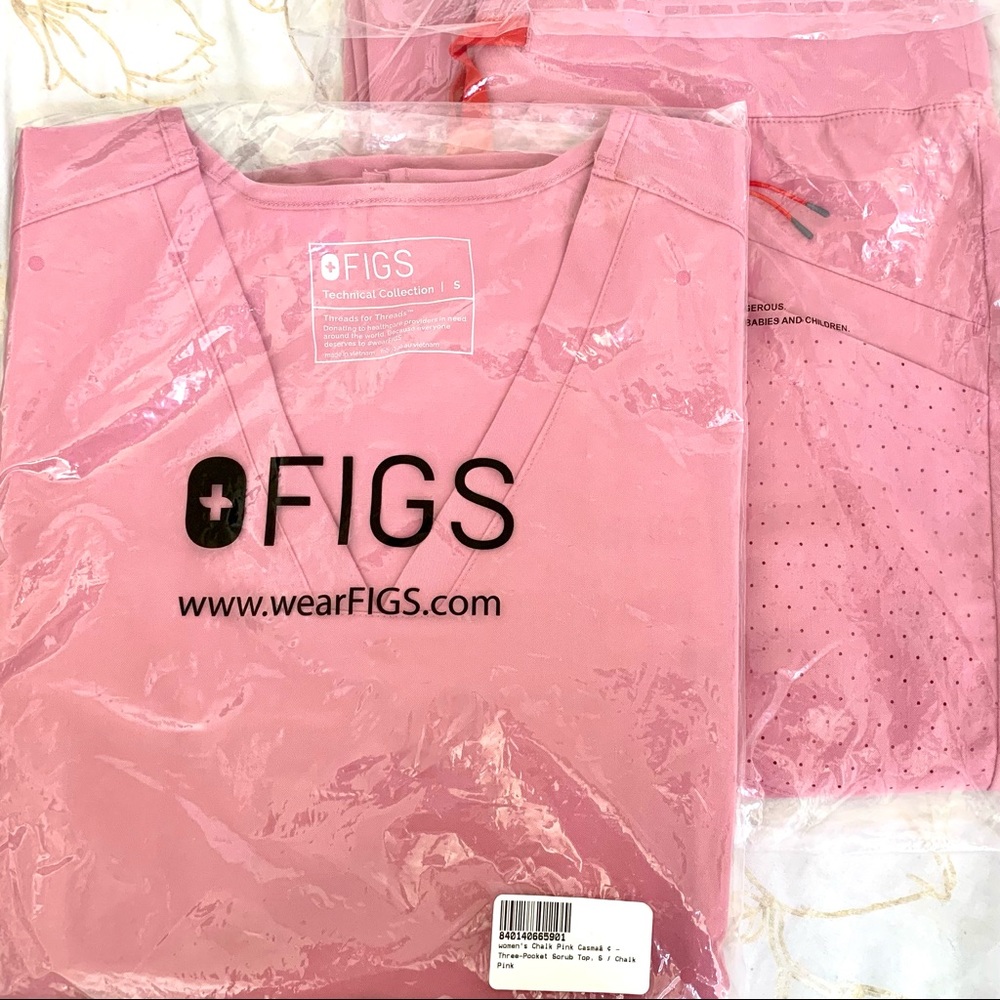 Figs Chalk Pink Scrub Set Small/Small